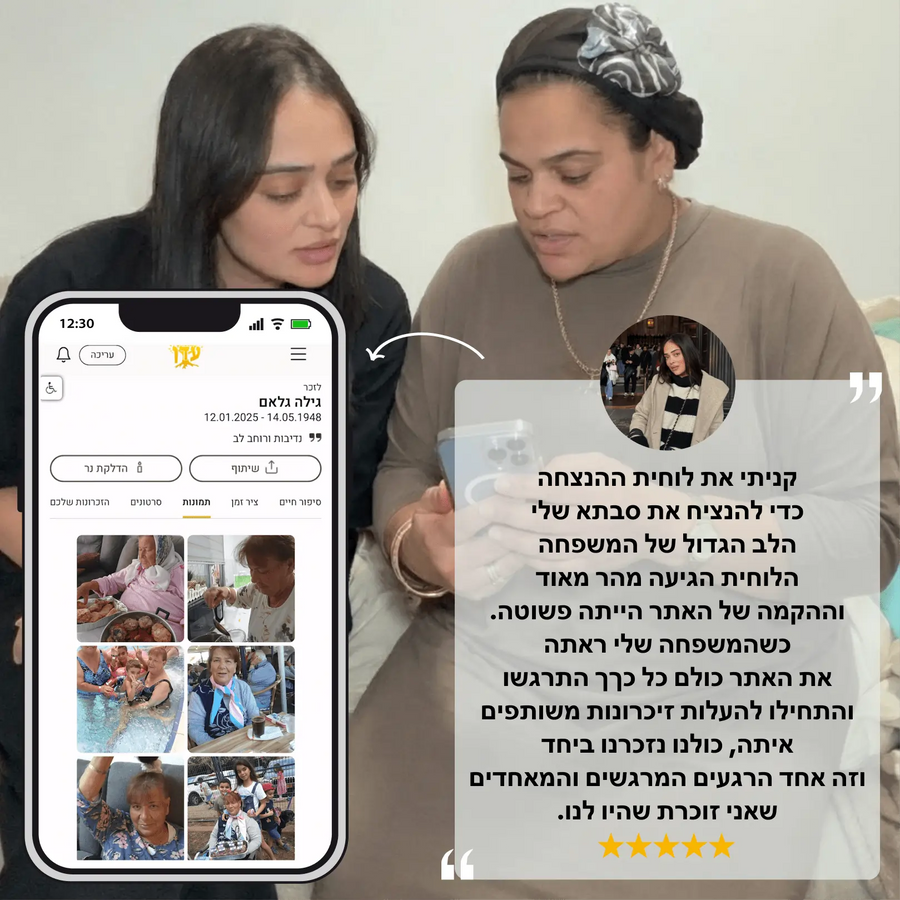 עדן - לוחית הנצחה דיגיטלית
